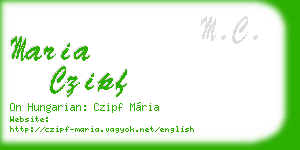 maria czipf business card